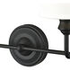 Leena 2 Light 15.25 inch Matte Black Vanity Light Wall Light